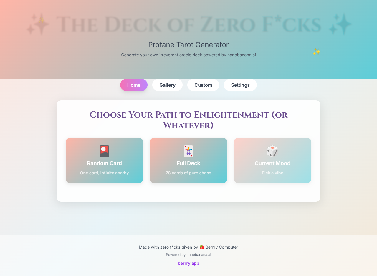 profanetarot app