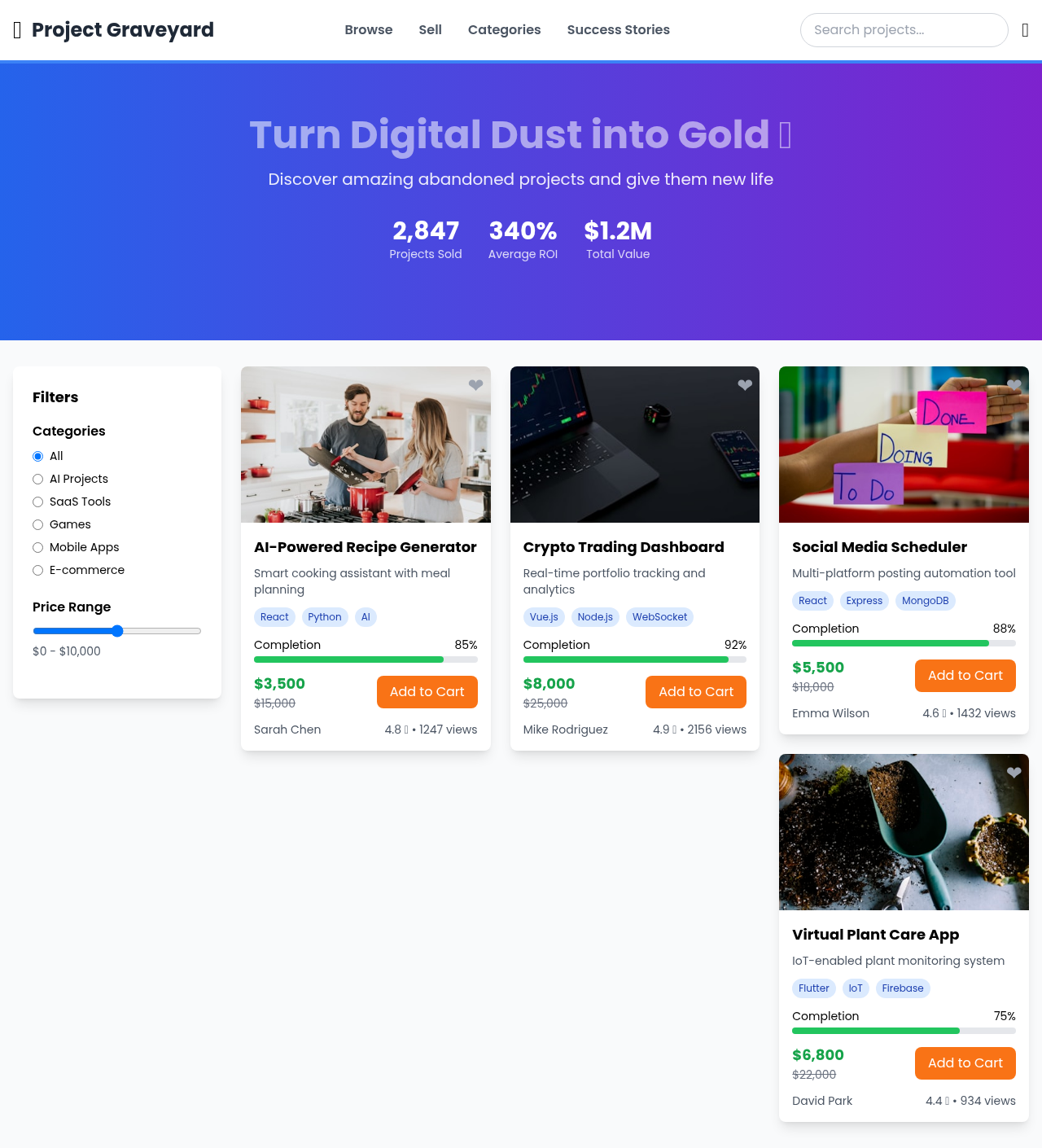 projectgraveyard app