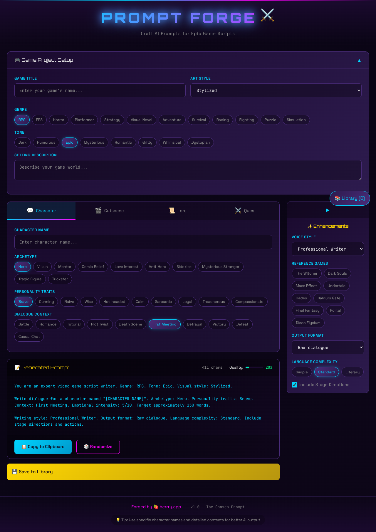 promptforge app