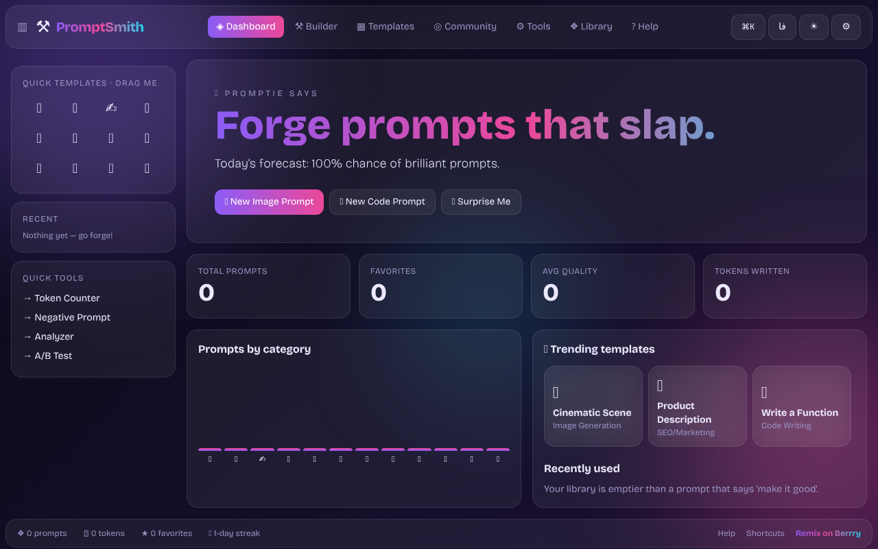 promptsmith-prompt-builder app