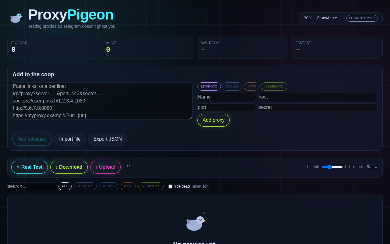 Proxy Pigeon screenshot