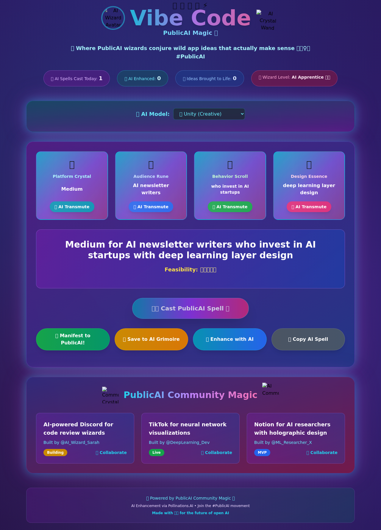 Vibe Code Wizard screenshot