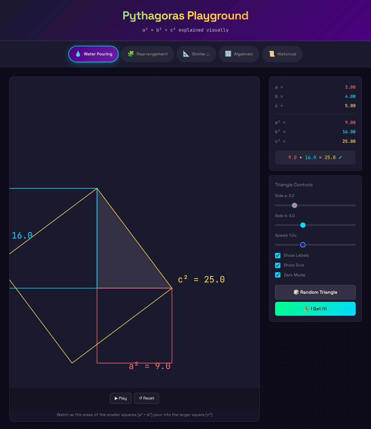 pythagoras-playground app