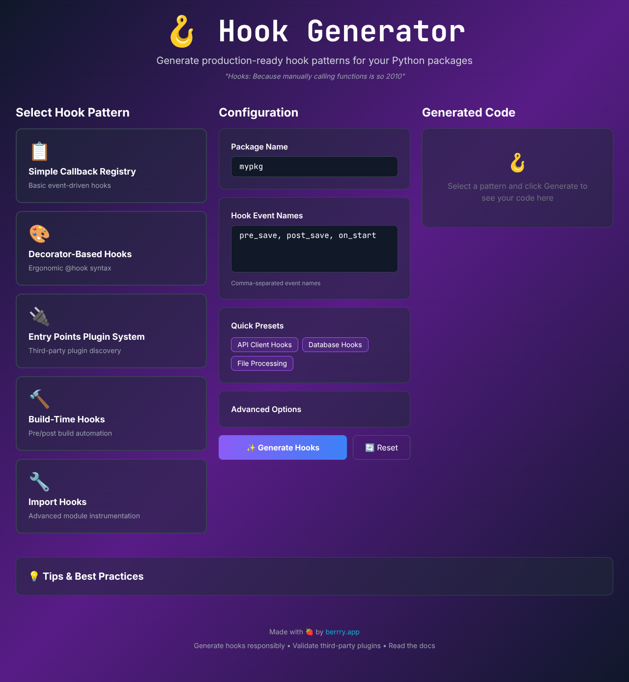pythonhooks app