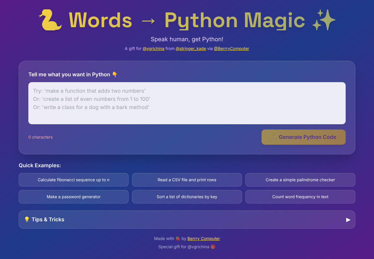 pythonmagic app