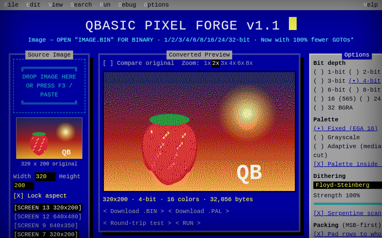 qbasic-pixel-forge app