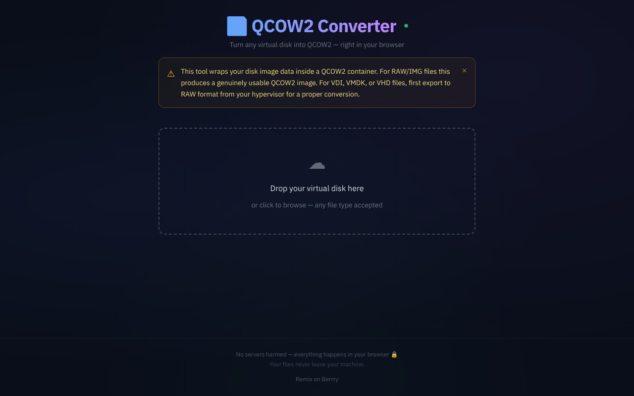 qcow2-converter app