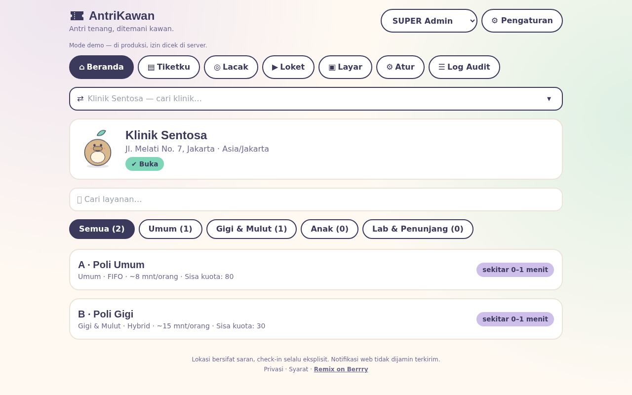 AntriKawan screenshot