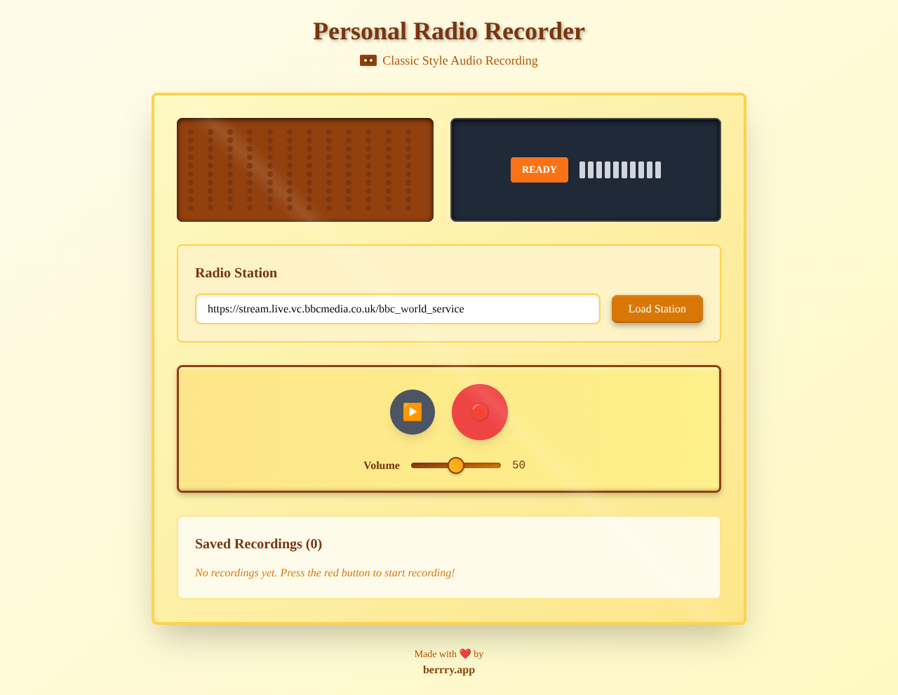 Nostalgic Radio Recorder screenshot