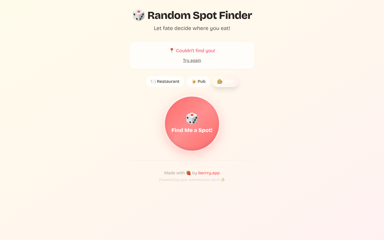 Random Spot Finder screenshot