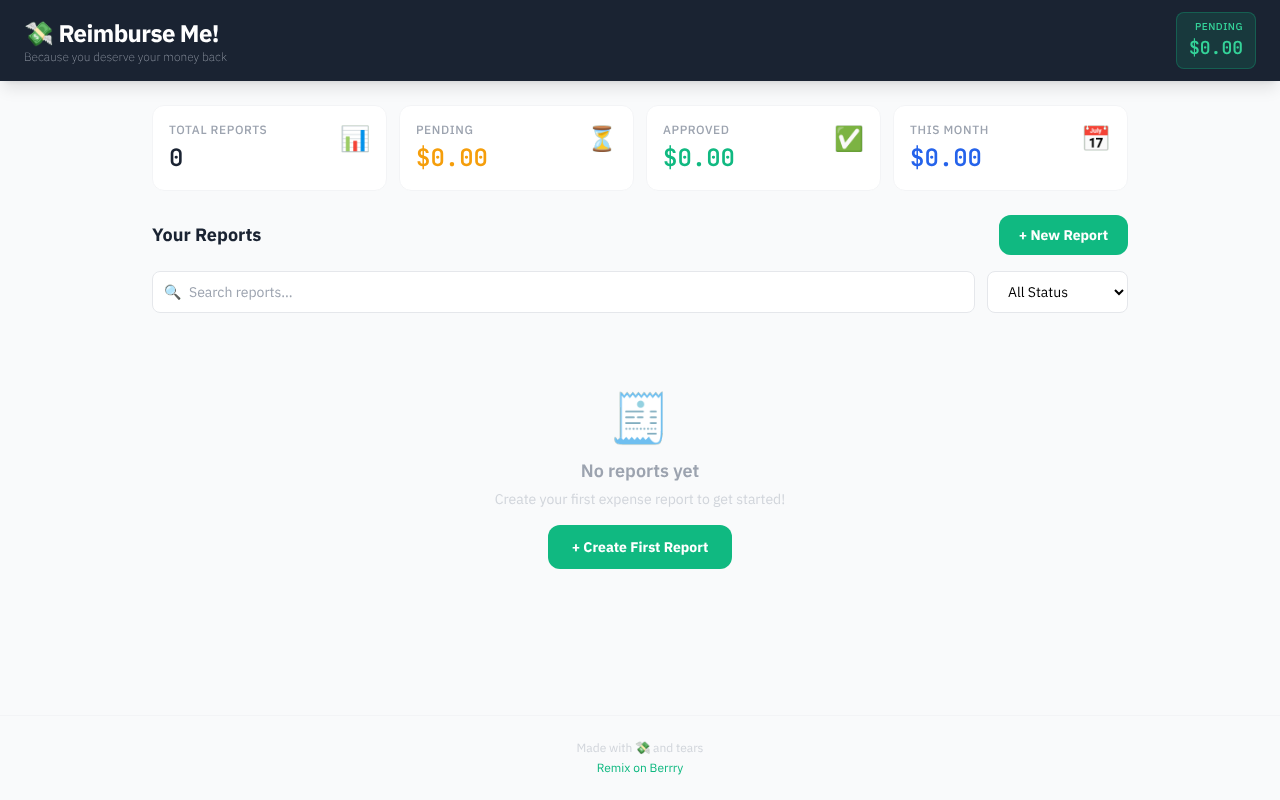 reimburse-me app