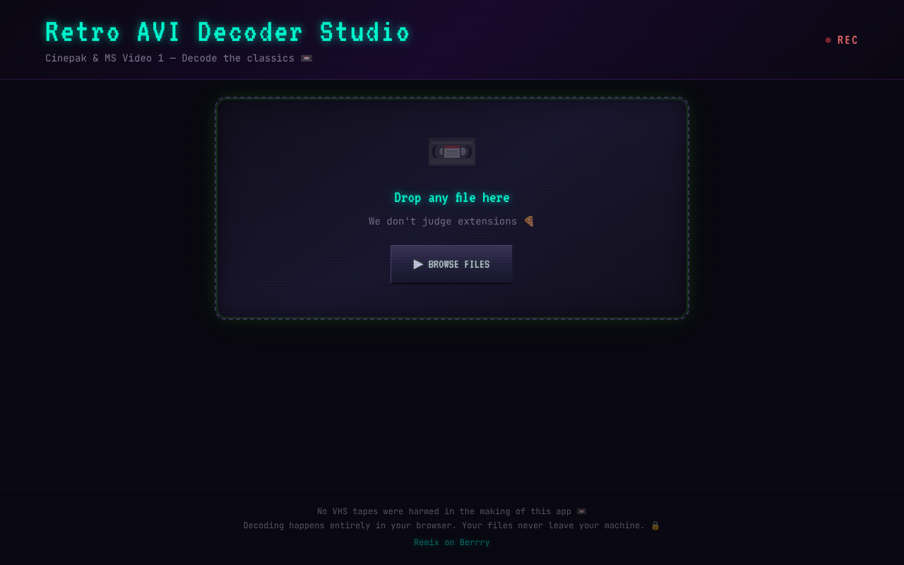 retro-avi-decoder app