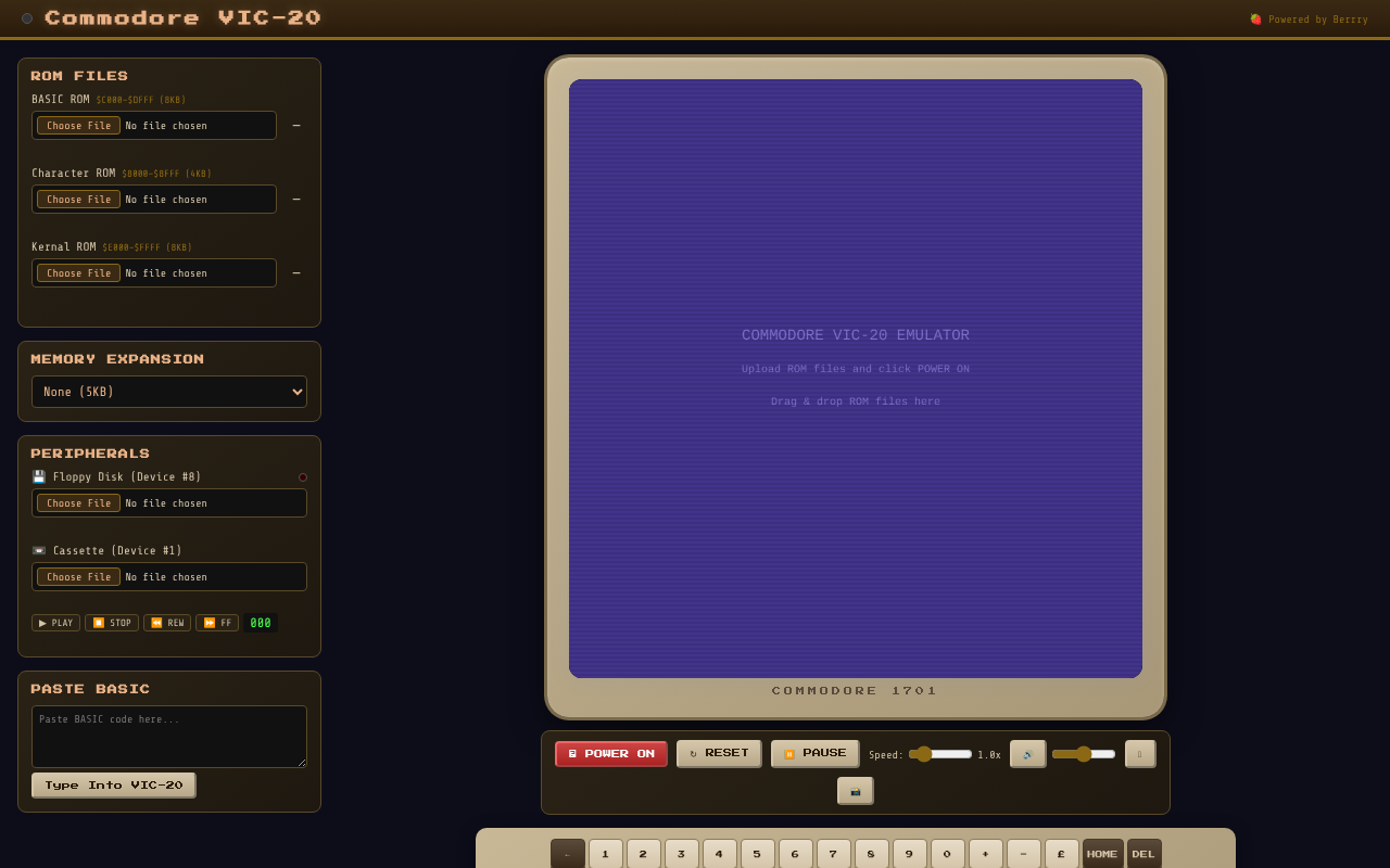 retro-vic20 app