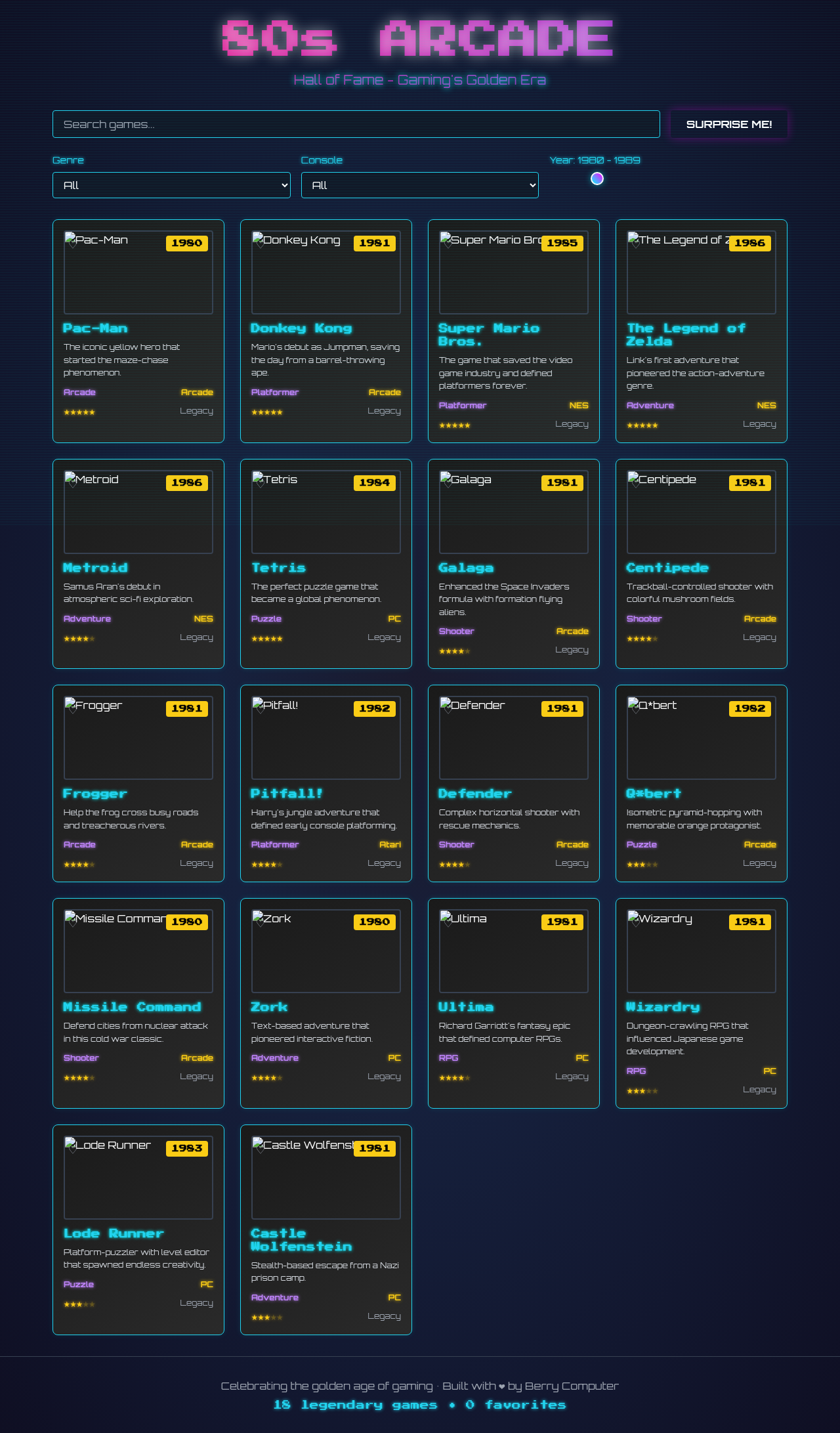 retroarcade app