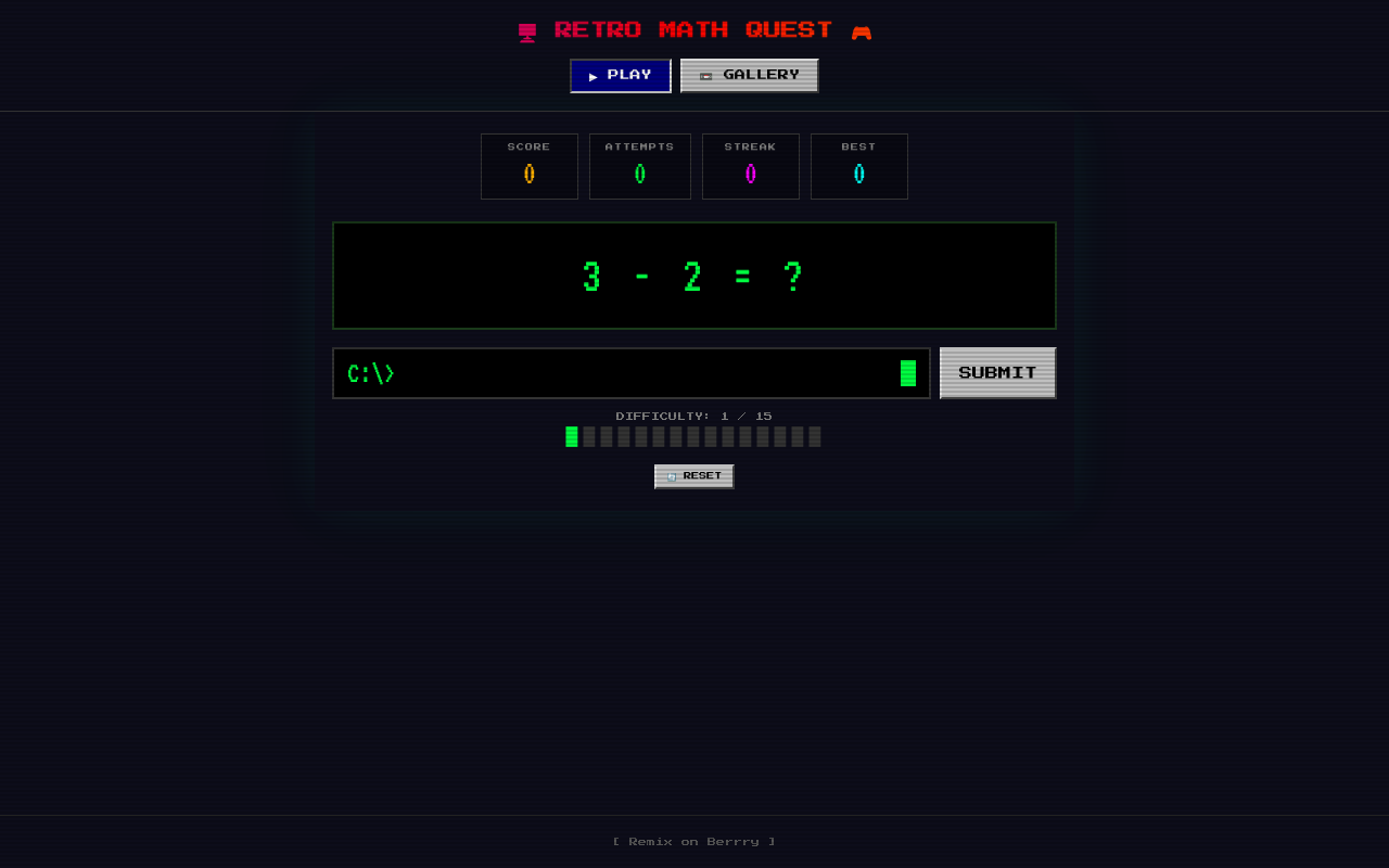 retromathquest app