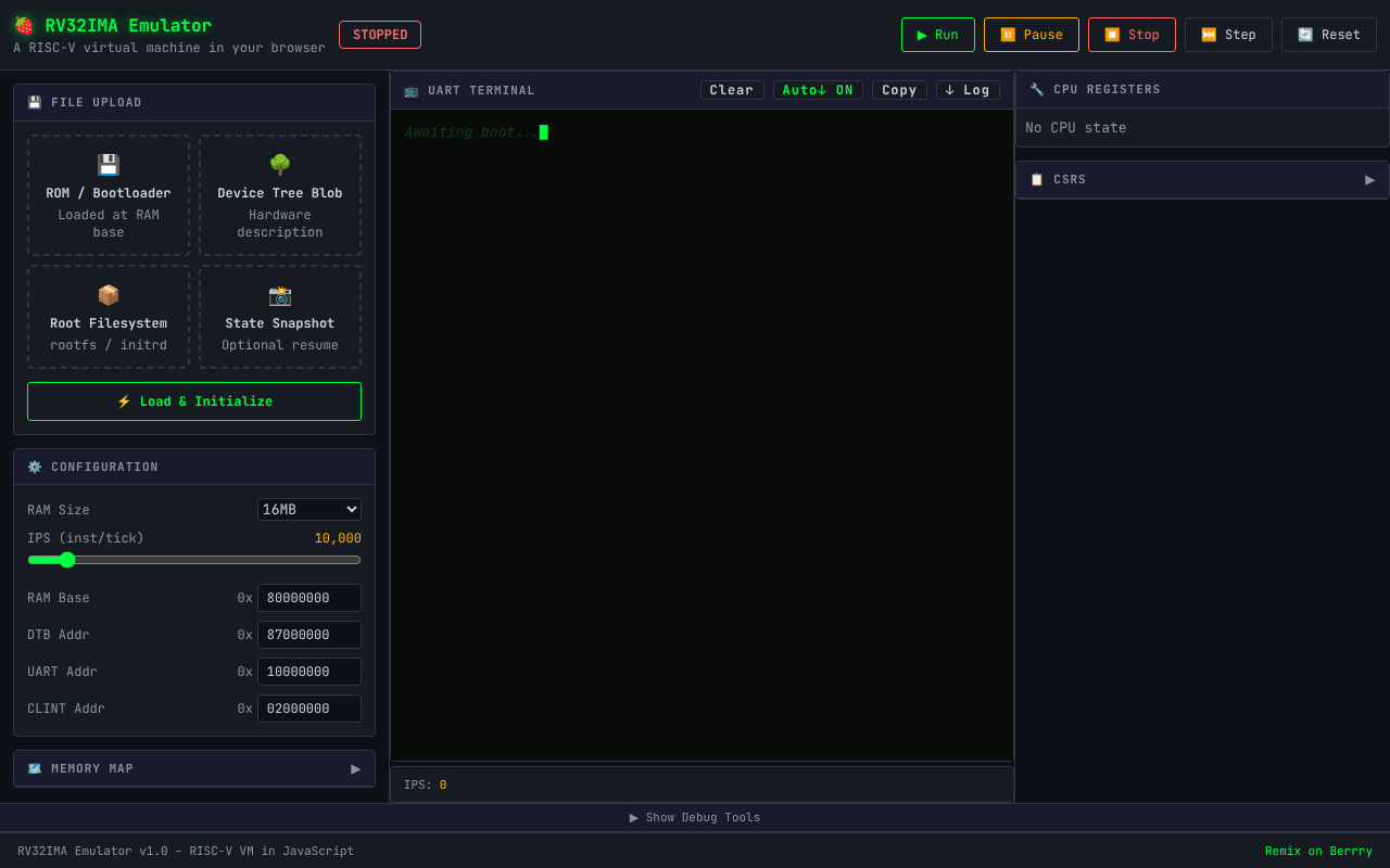 riscv-emu app