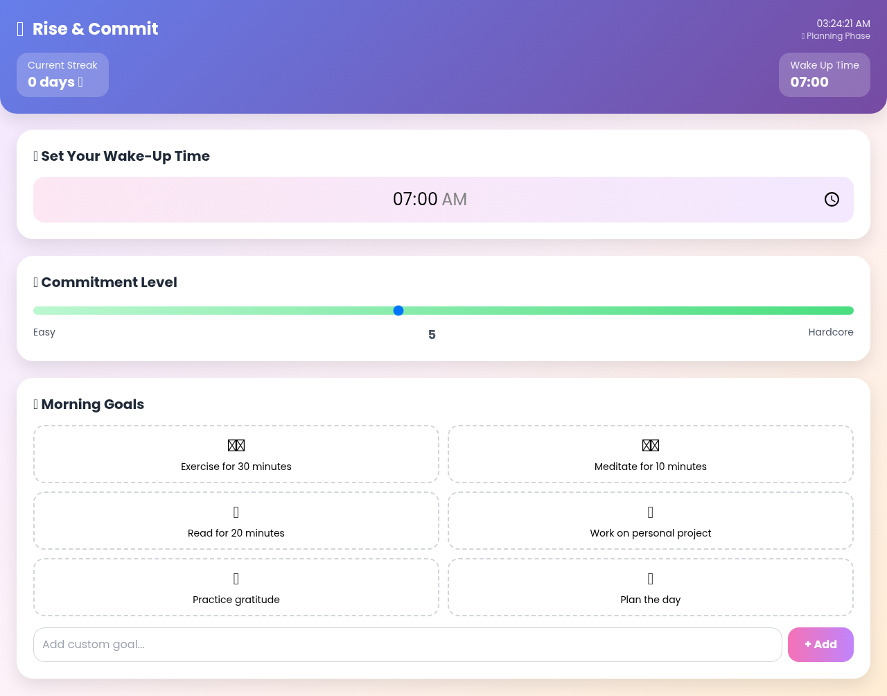 risecommit app