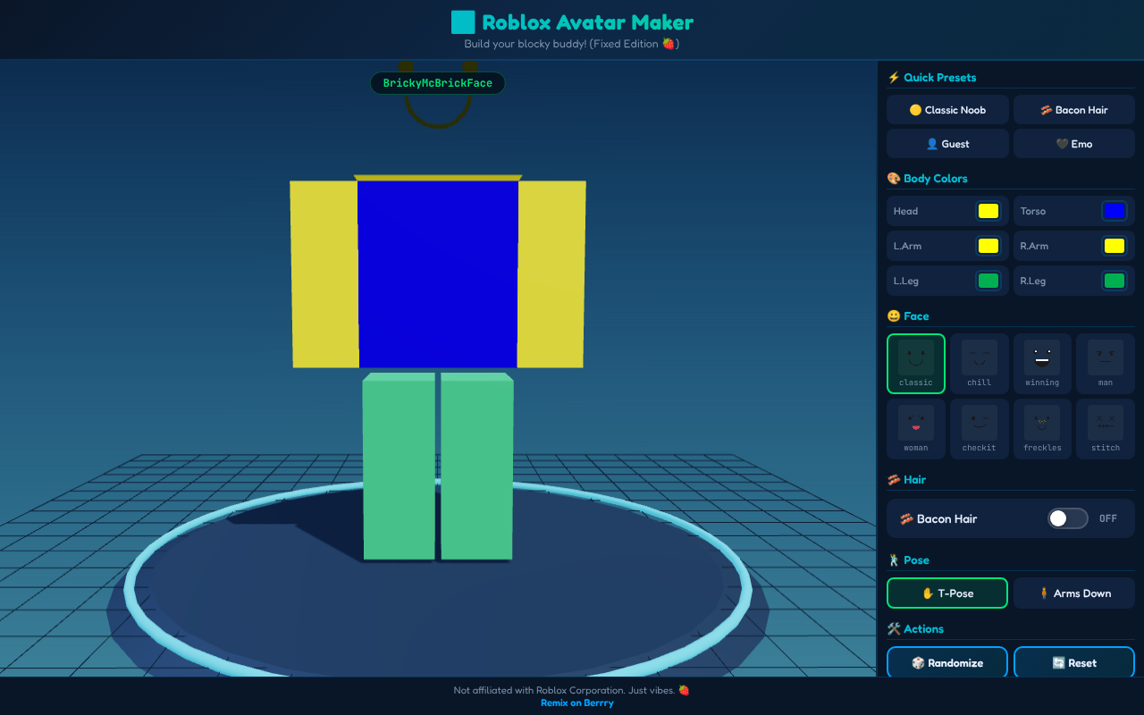 Roblox Avatar Maker screenshot