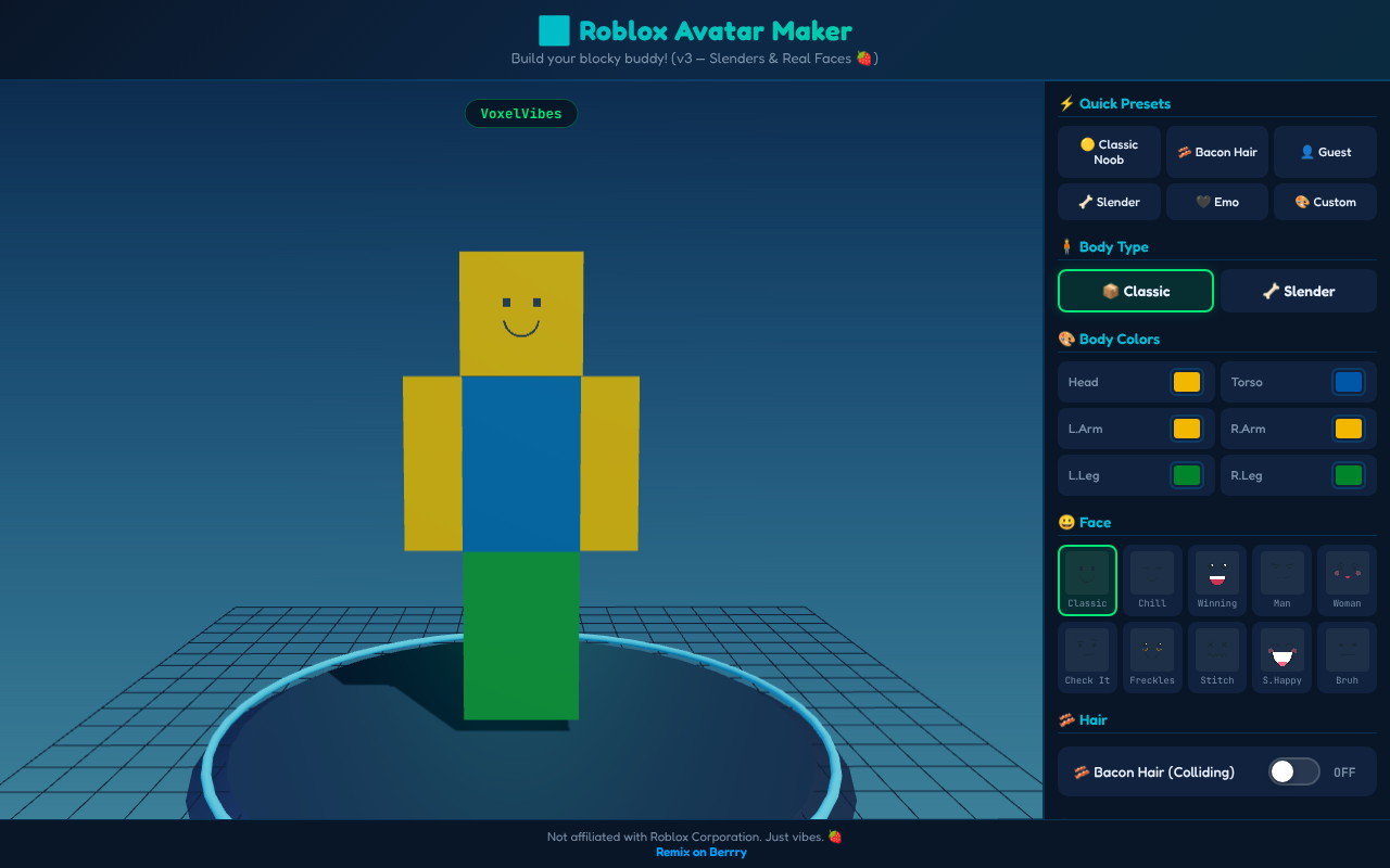 Roblox Avatar Maker screenshot