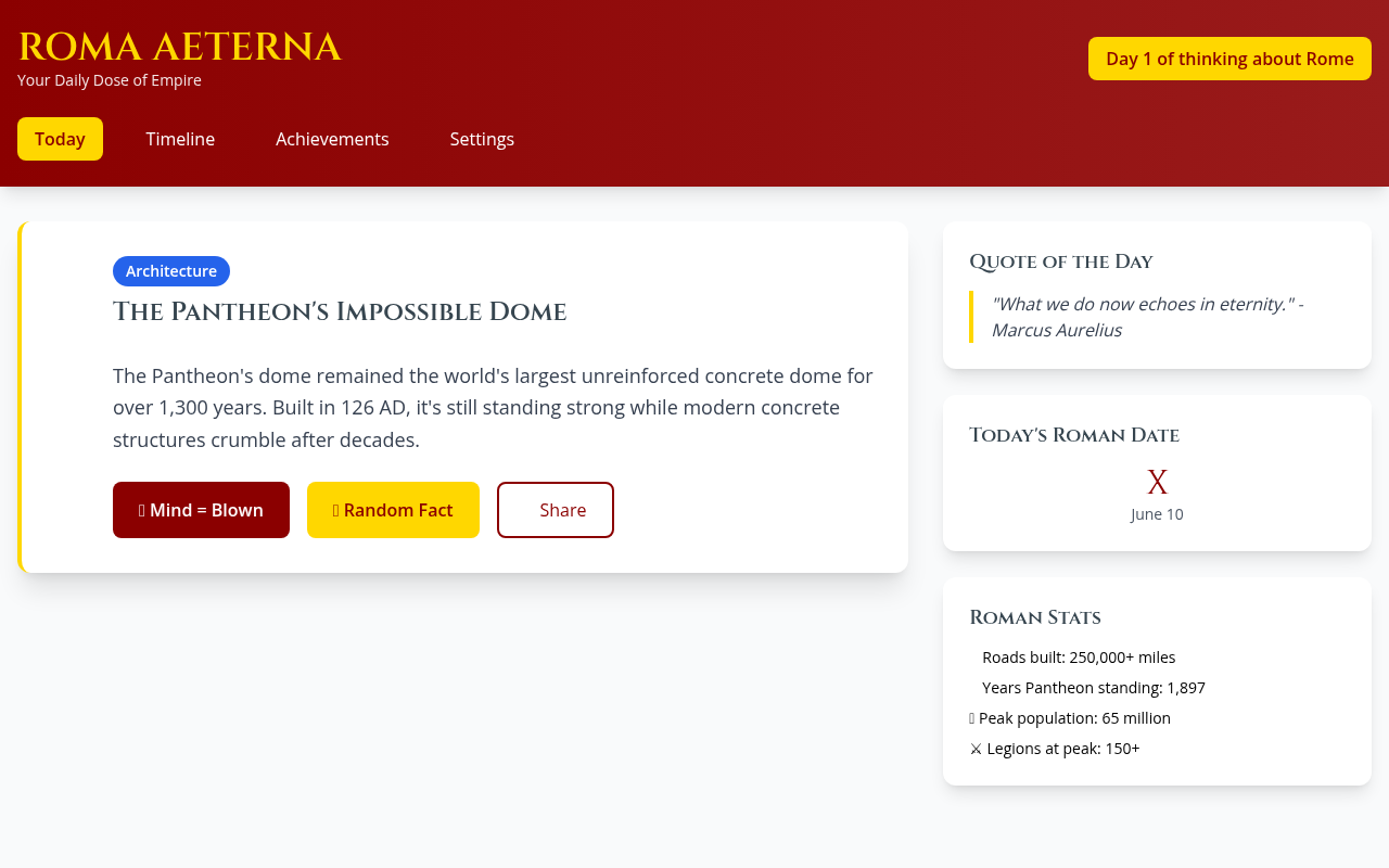 romaaeterna app