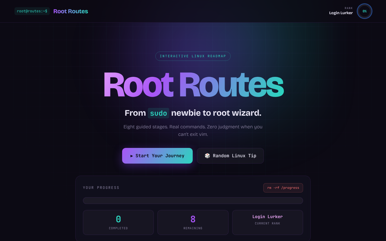 root-routes-interactive app