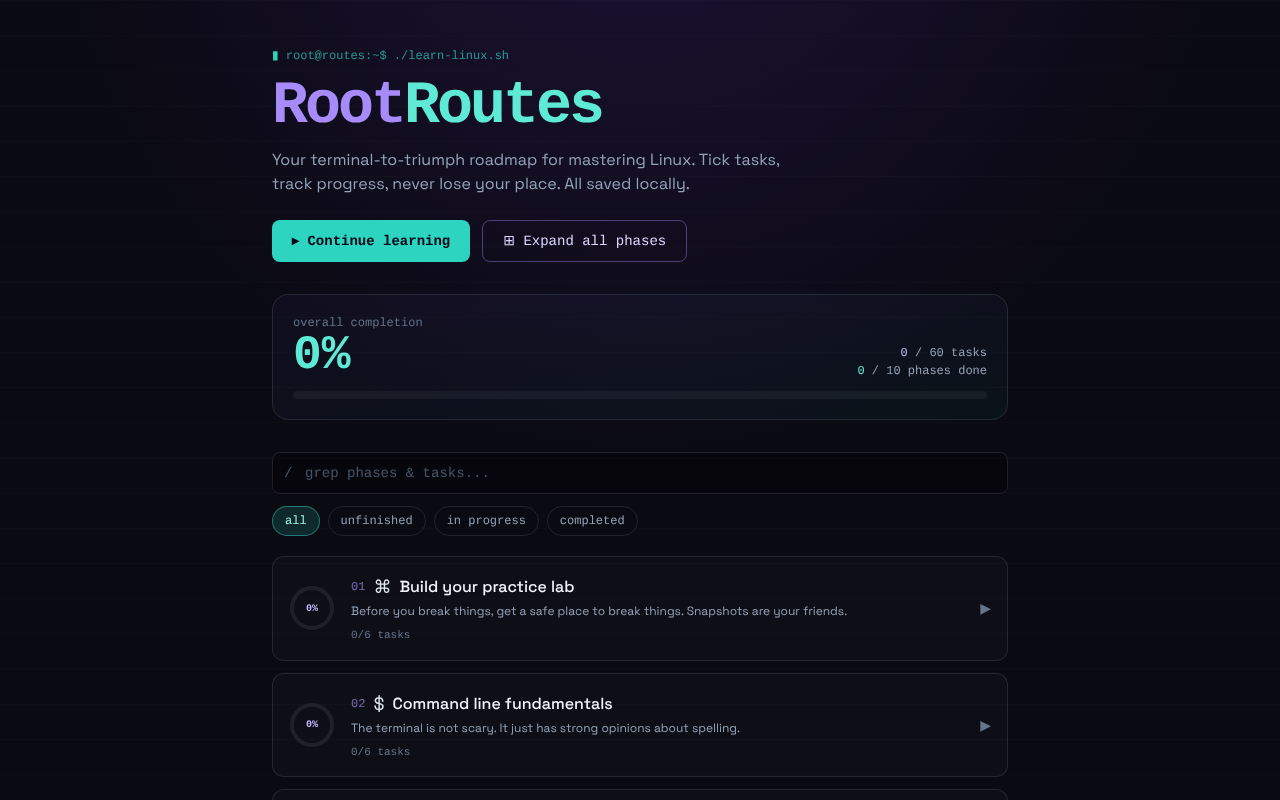 root-routes app