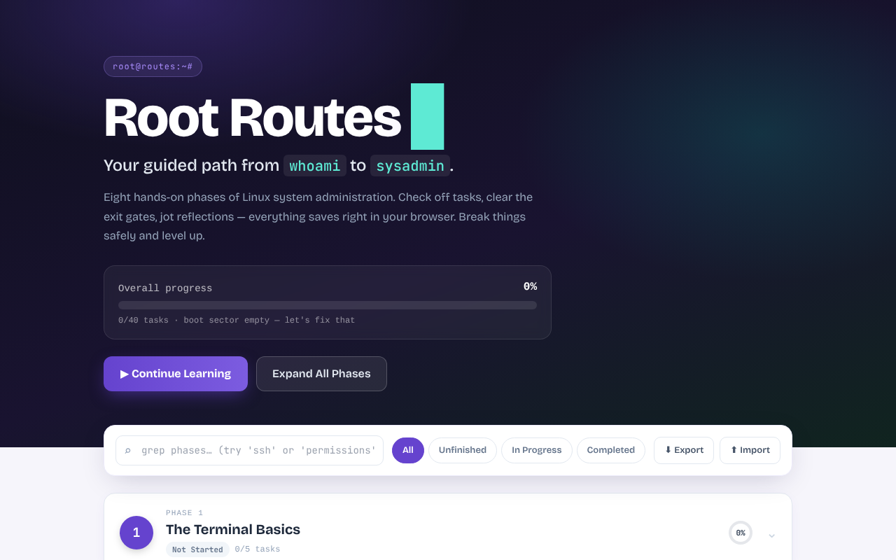 routes-linux app