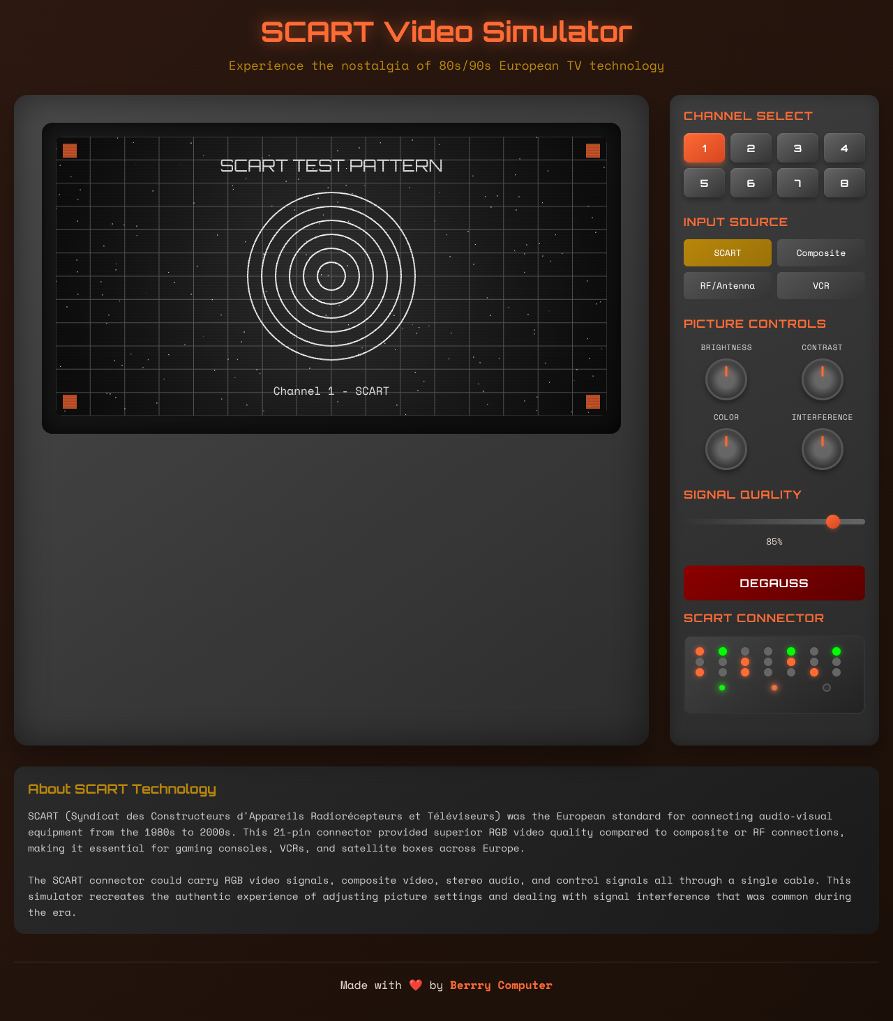 scart-simulator app