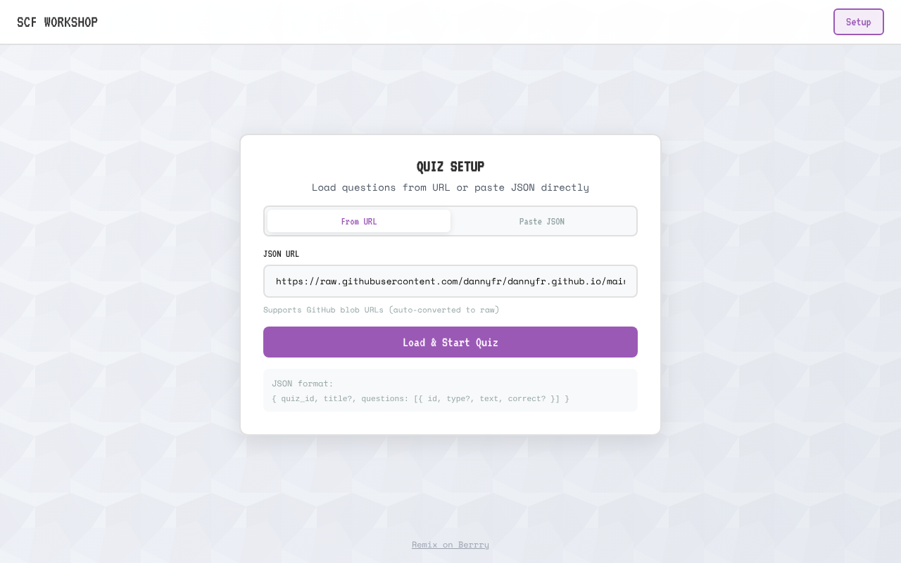 scfquiz app