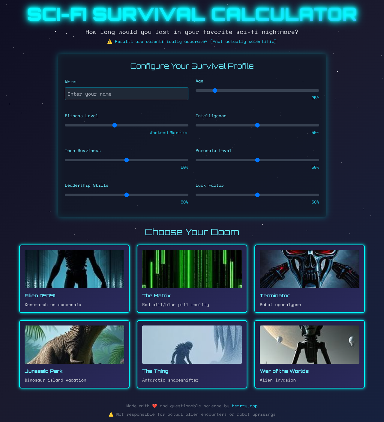 scifisurvival app