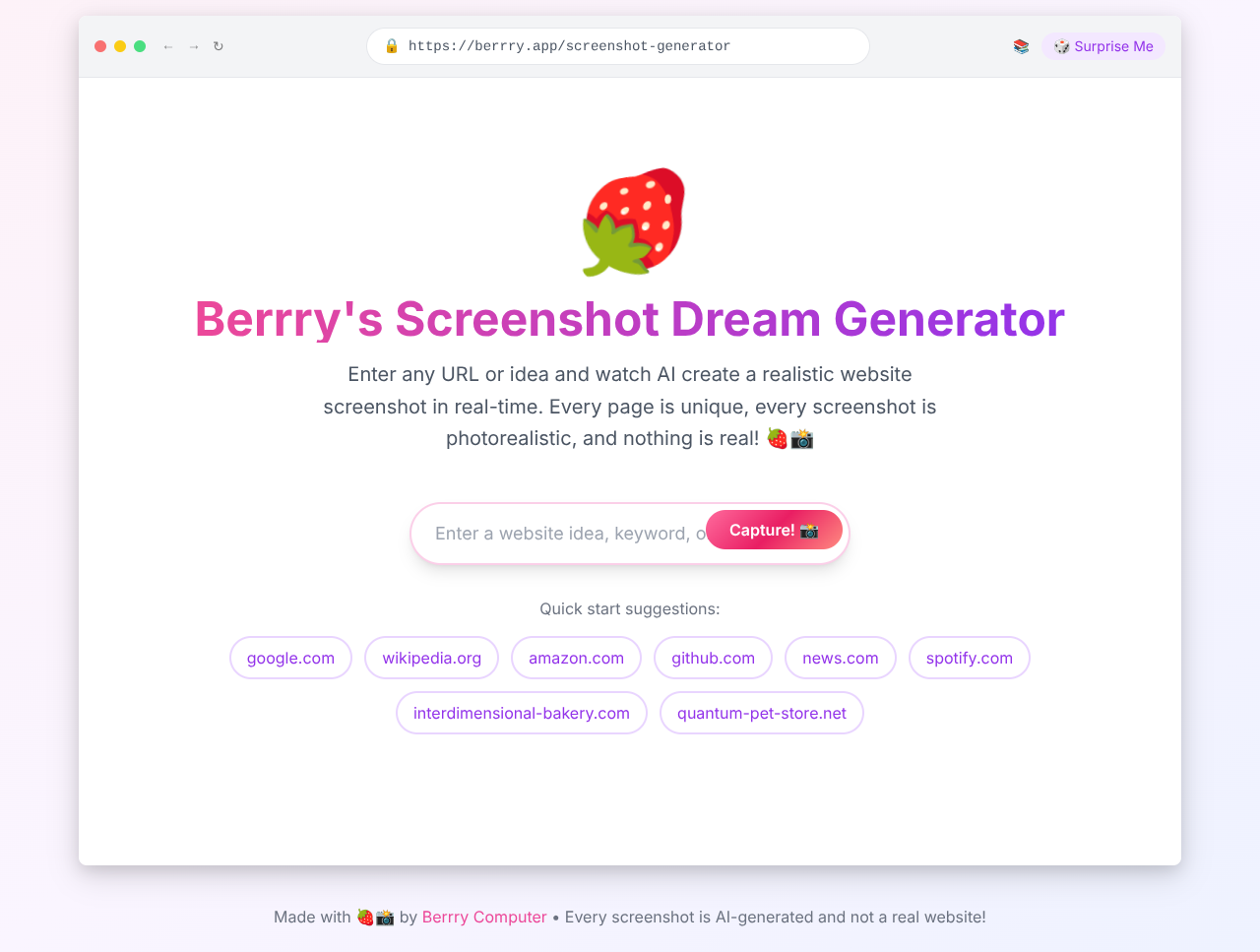 Screenshot Dream Generator screenshot