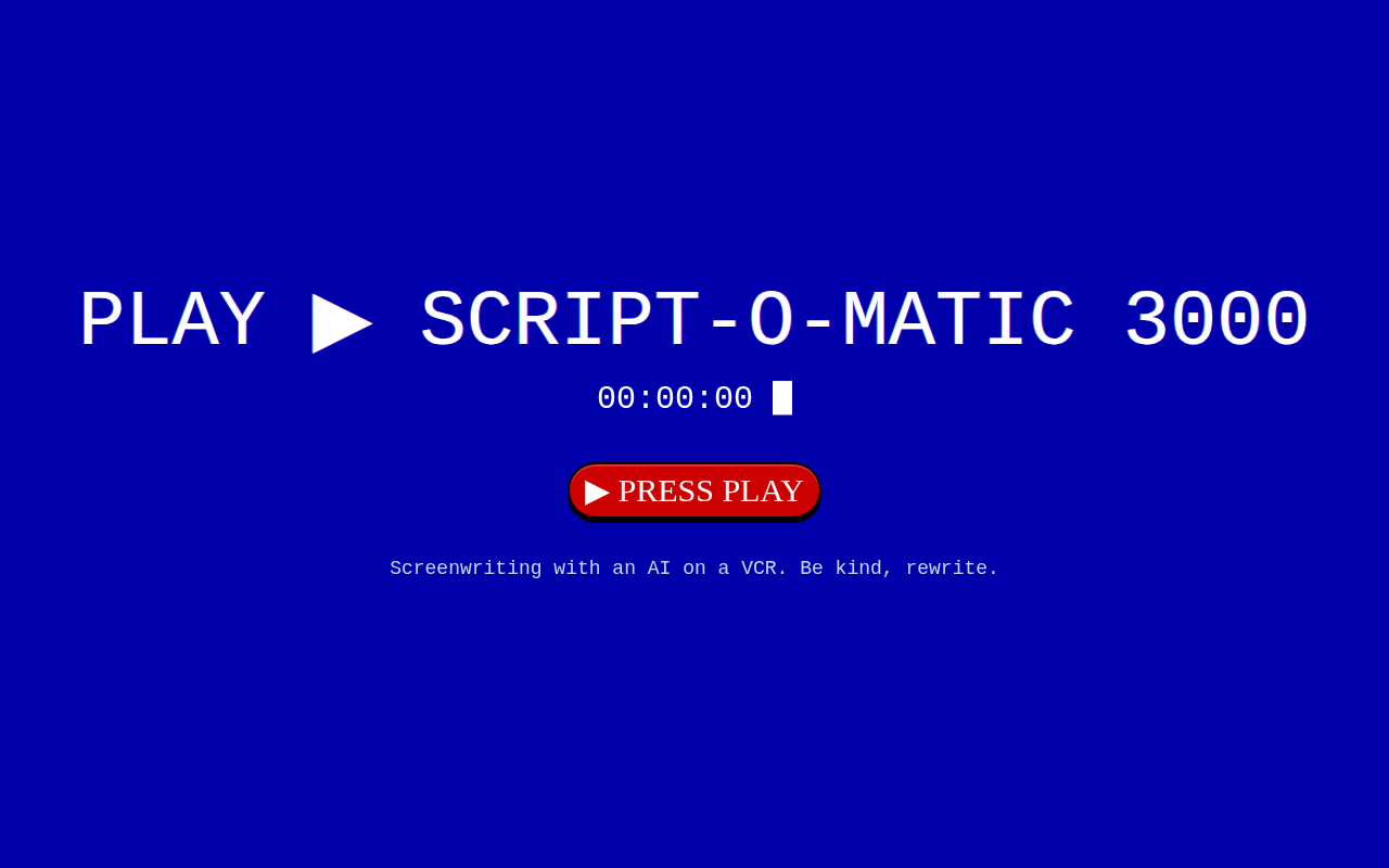 script-o-matic-3000-kind app