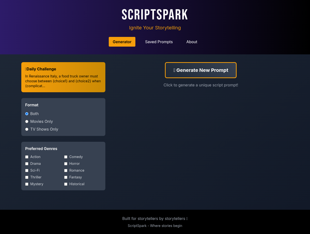 scriptspark app