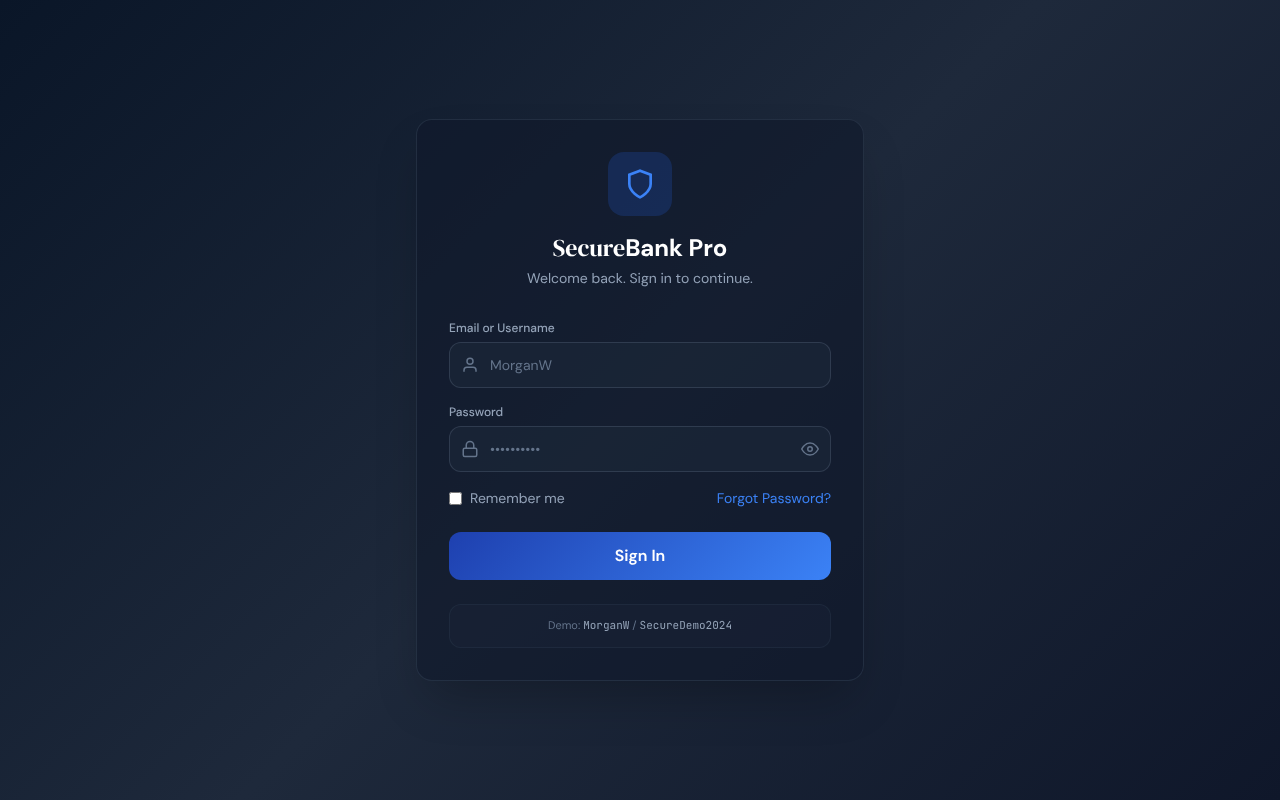 securebank-demo app