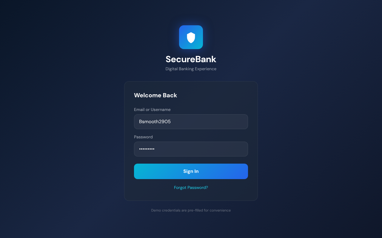 securebankdemo app