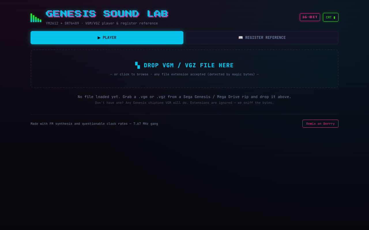 Genesis Sound Lab screenshot