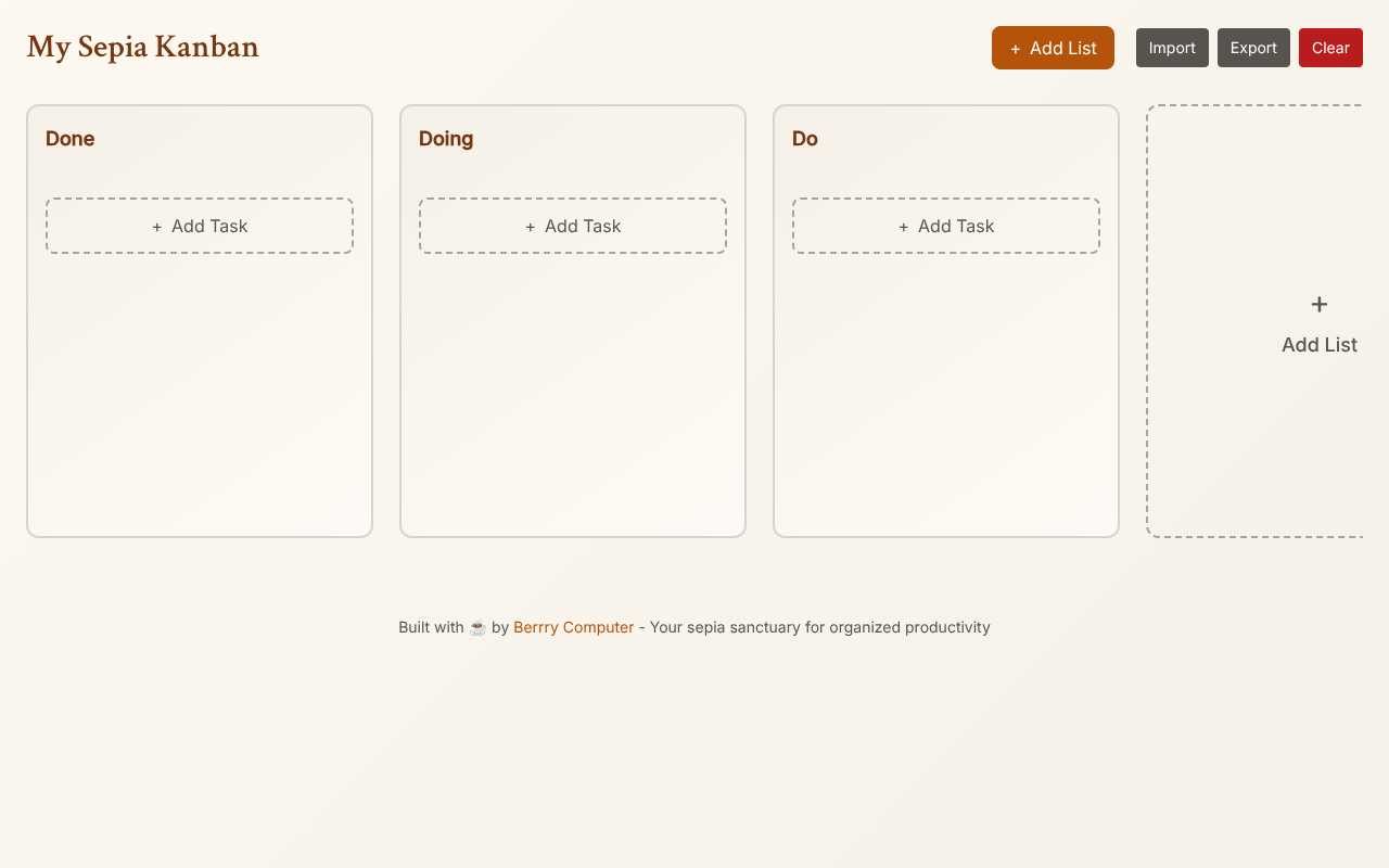 sepia-kanban app