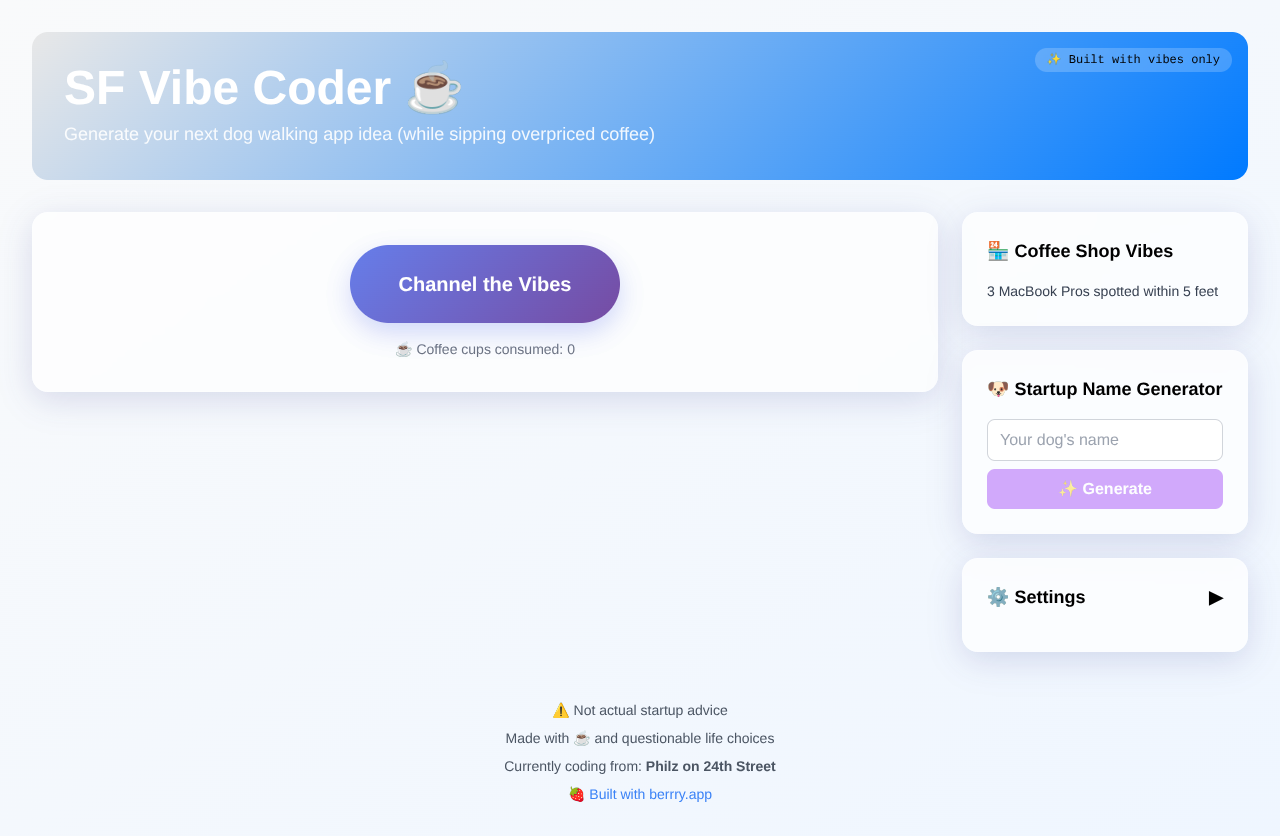 sfvibecoder app