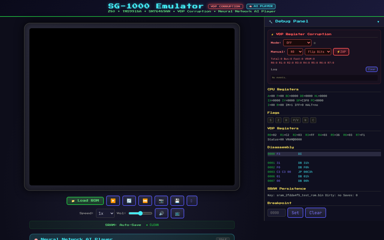 SG-1000 AI Arcade screenshot