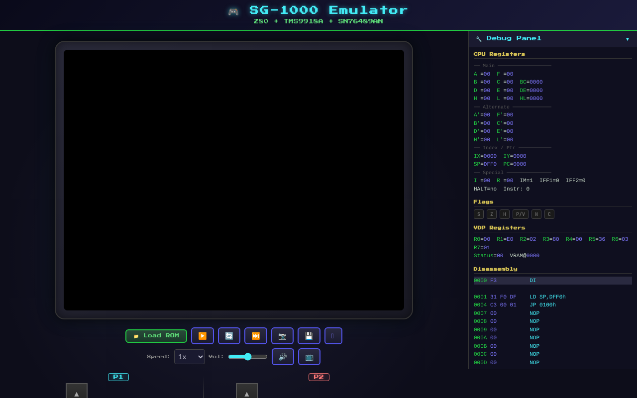 sg1000-z80-emu app