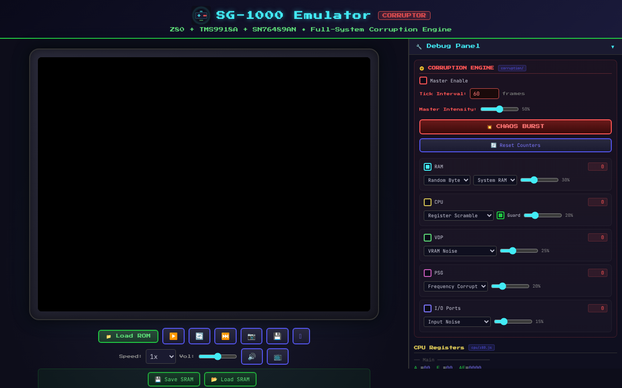 SG-1000 Corruptor screenshot