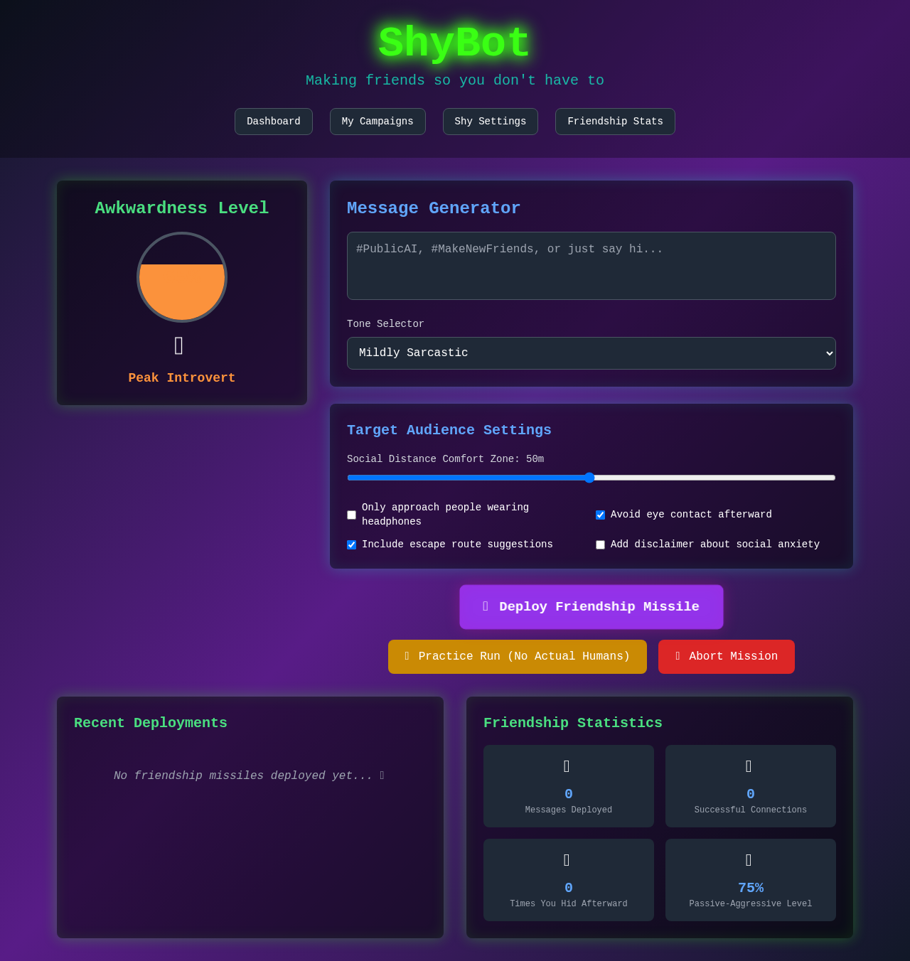 shybot app