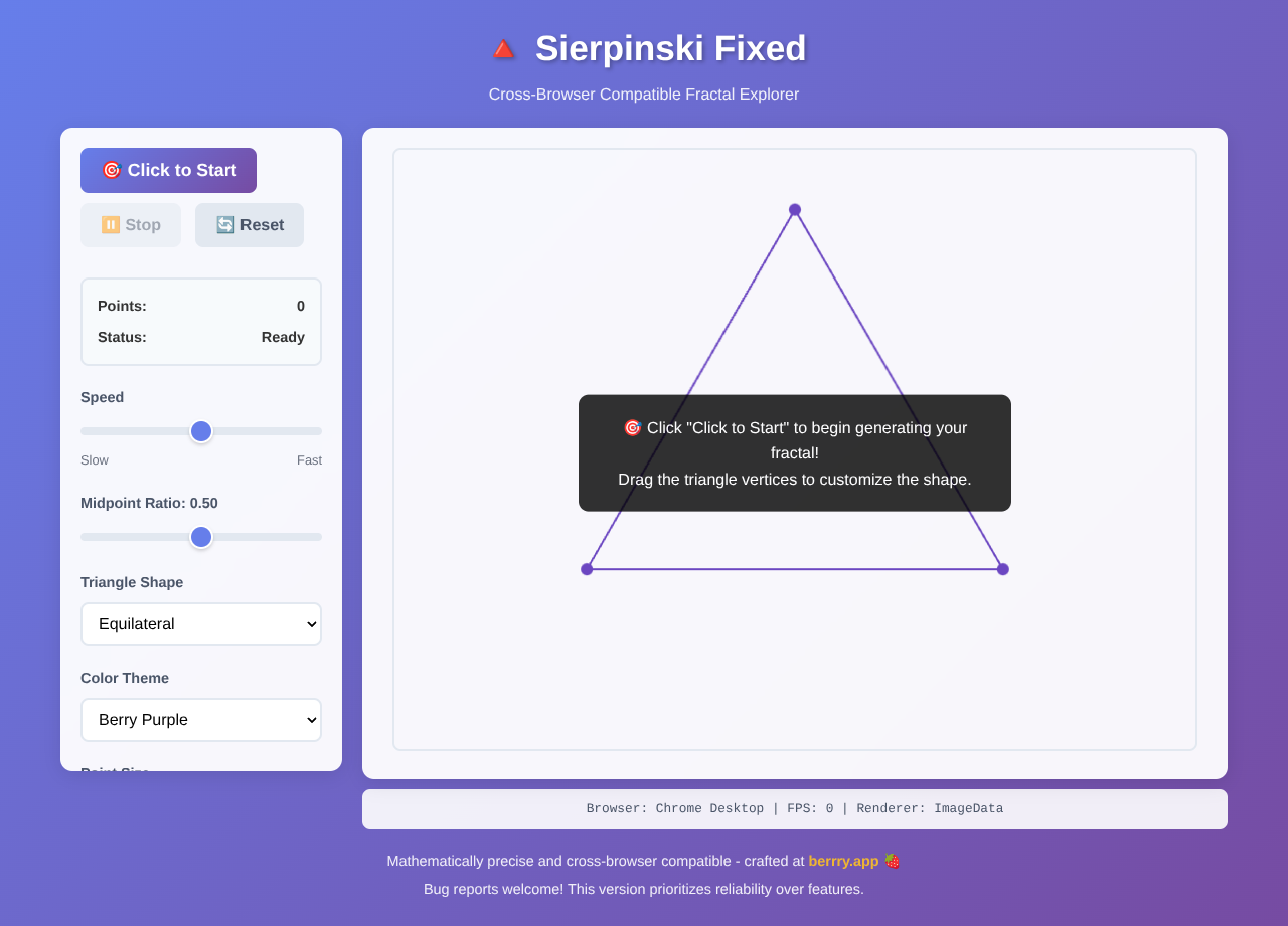 sierpinski-fixed app