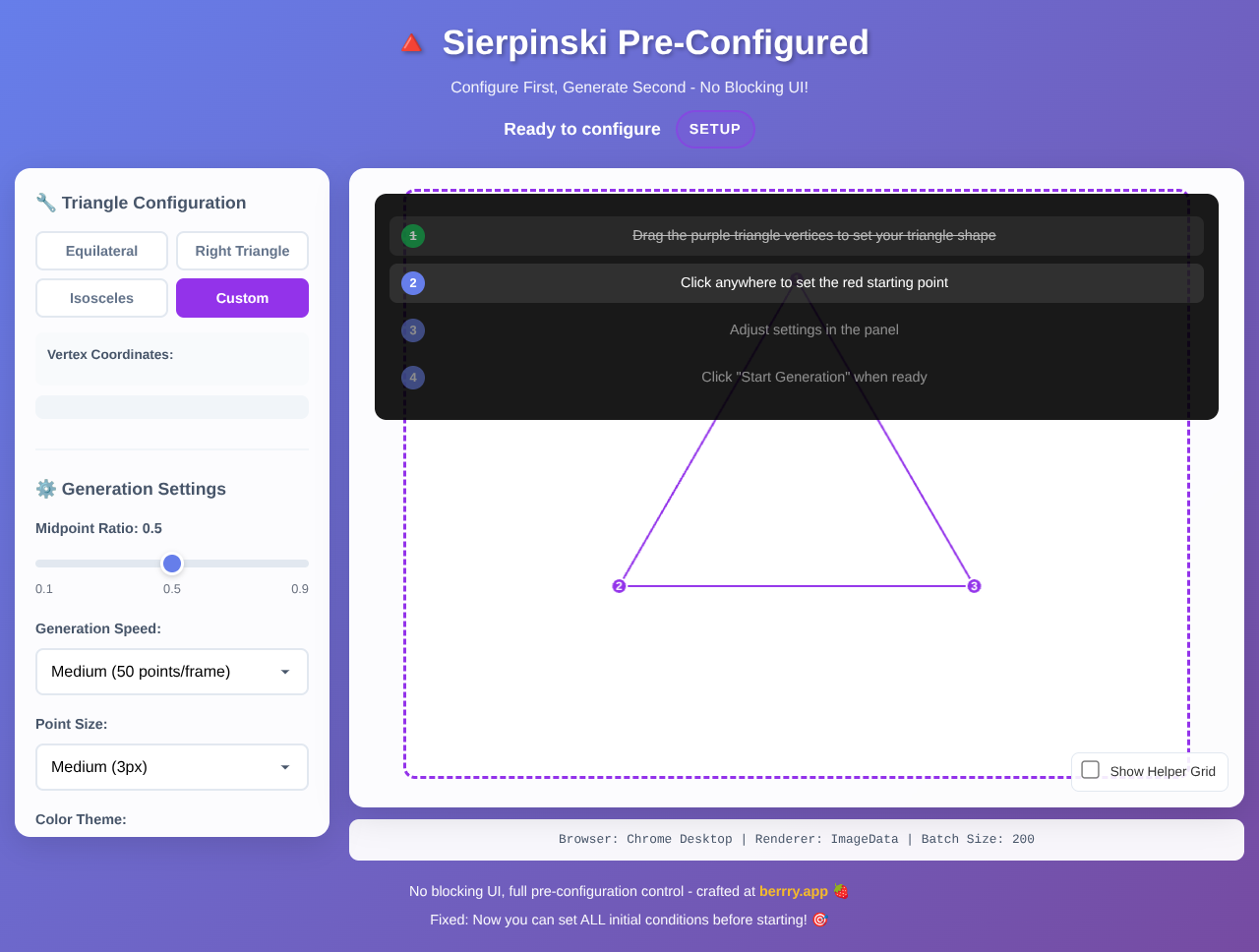 sierpinski-preconfigured app