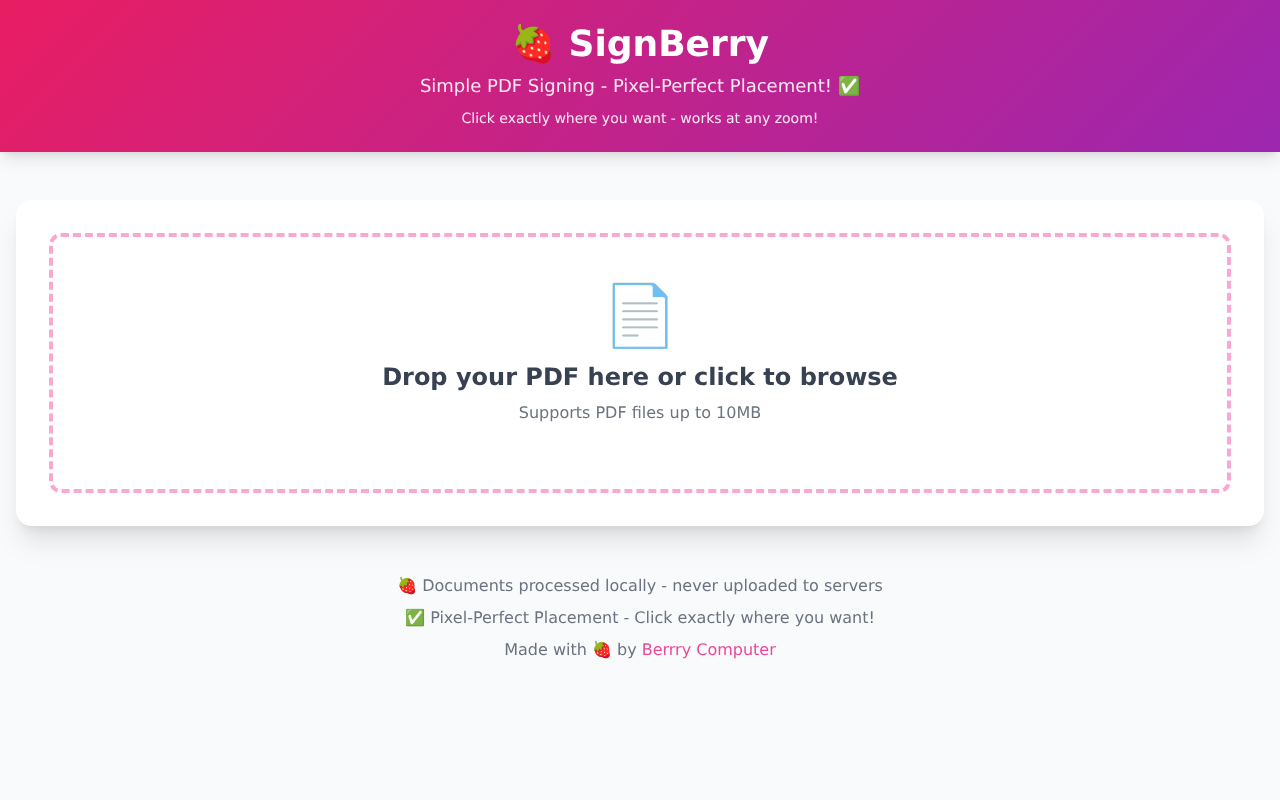 signberry-fixed app