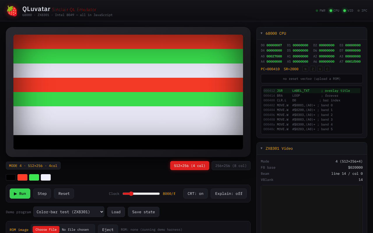 sinclair-emulator-qluvatar app