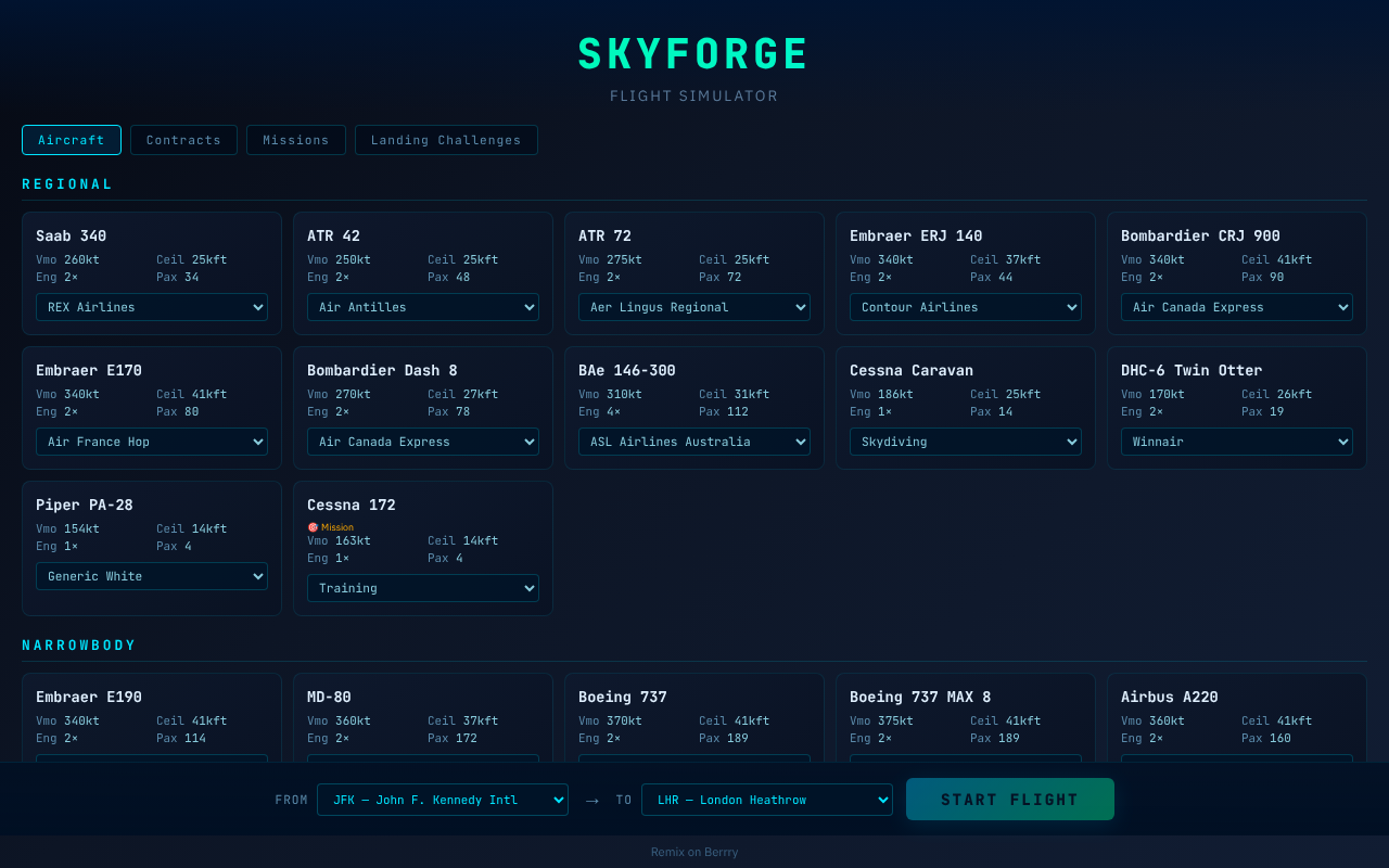 skyforge-sim app