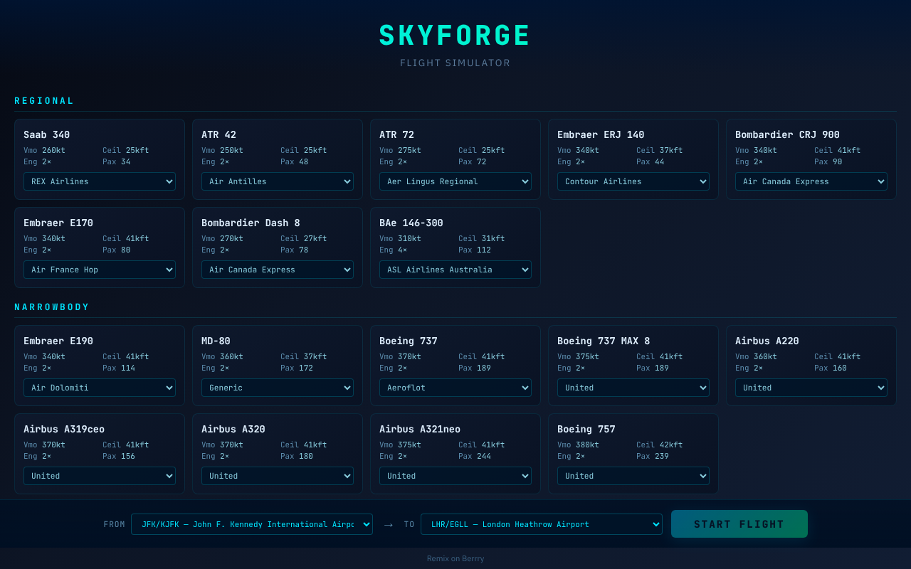 skyforge-sim app