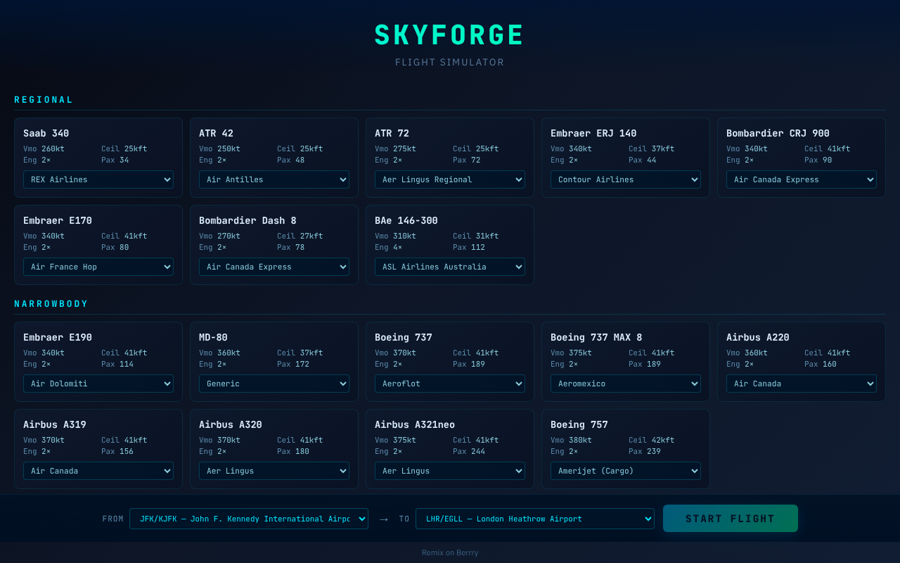 skyforge-sim app