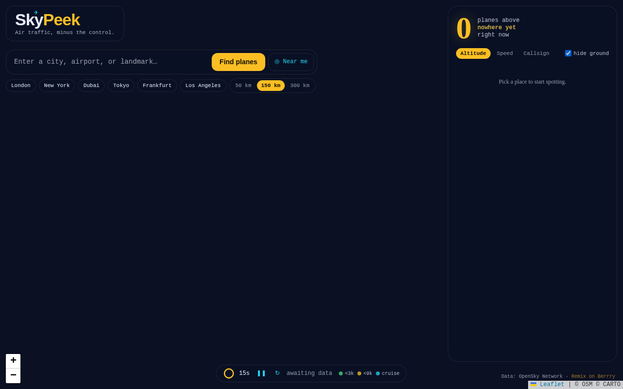 skypeek-live-planes app